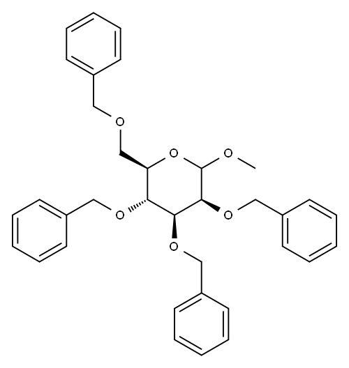 METHYL 2,3,4,6-TETRA-O-BENZYL-Α-D-MANNOPYRANOSIDE 구조식 이미지