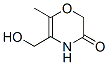 2H-1,4-Oxazin-3(4H)-one, 5-(hydroxymethyl)-6-methyl- (9CI) 구조식 이미지