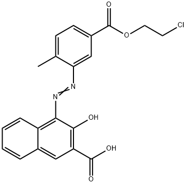 4-[[5-[(2-chloroethoxy)carbonyl]-o-tolyl]azo]-3-hydroxy-2-naphthoic acid 구조식 이미지