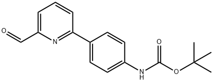 [4-(6-FORMYLPYRIDIN-2-YL)페닐]탄산tert-부틸에스테르 구조식 이미지