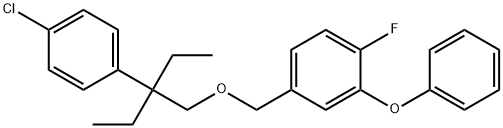 Benzene, 4-((2-(4-chlorophenyl)-2-ethylbutoxy)methyl)-1-fluoro-2-pheno xy- Structure
