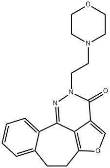 5-Oxa-1,2-diazadibenz(cd,f)azulen-3(2H)-one, 6,7-dihydro-2-(2-(4-morph olinyl)ethyl)- Structure