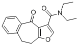 4H-Benzo(4,5)cyclohepta(1,2-b)furan-3-carboxamide, 9,10-dihydro-N,N-di ethyl-4-oxo- 구조식 이미지