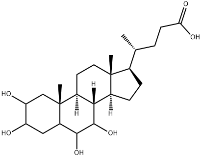 2,3,6,7-tetrahydroxycholanoic acid Structure