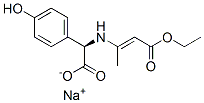 sodium (R)-[(3-ethoxy-1-methyl-3-oxoprop-1-enyl)amino](4-hydroxyphenyl)acetate Structure