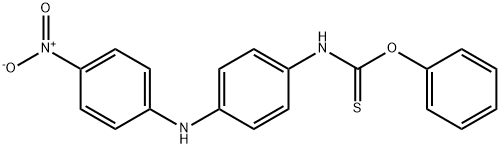 Carbamothioic acid, (4-((4-nitrophenyl)amino)phenyl)-, O-phenyl ester Structure