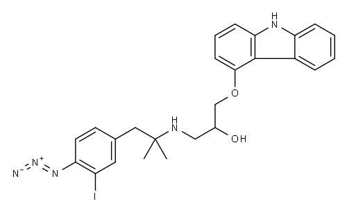 4-azido-3-iodobenzylcarazolol 구조식 이미지