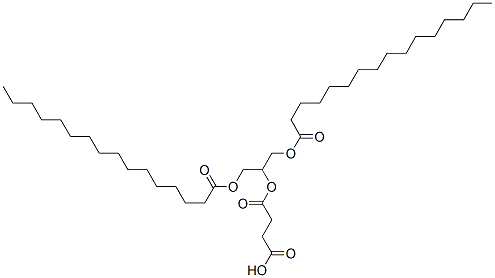 Butanedioic acid, mono(2-((1-oxohexadecyl)oxy)-1-(((1-oxohexadecyl)oxy )methyl)ethyl) ester 구조식 이미지