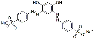 disodium 4,4'-[(4,6-dihydroxy-1,3-phenylene)bis(azo)]bis(benzenesulphonate)  Structure