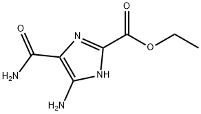 1H-Imidazole-2-carboxylicacid,4-amino-5-(aminocarbonyl)-,ethylester(9CI) Structure