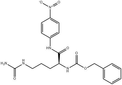 benzyl (S)-[4-[(aminocarbonyl)amino]-1-[[(4-nitrophenyl)amino]carbonyl]butyl]carbamate  Structure