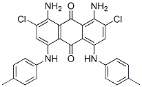 1,8-diamino-2,7-dichloro-4,5-bis[(4-methylphenyl)amino]anthraquinone Structure