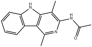 Acetamide, N-(1,4-dimethyl-5H-pyrido(4,3-b)indol-3-yl)- Structure