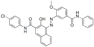 N-(4-chloro-phenyl)-3-hydroxy-4-[[2-methoxy-5-[(phenylamino)carbonyl]phenyl]azo]-2-Naphthalenecarboxamide 구조식 이미지