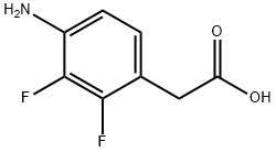 (4-아미노-2,3-디플루오로페닐)아세트산 구조식 이미지