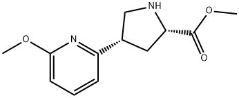 L-PROLINE, 4-(6-METHOXY-2-PYRIDINYL)-, METHYL ESTER, (4S)- Structure