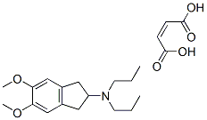 5,6-DIMETHOXY-2-(DI-N-PROPYLAMINO)INDAN MALEATE 구조식 이미지