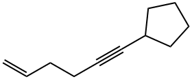 Cyclopentane, 5-hexen-1-ynyl- (9CI) 구조식 이미지