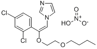 1-(2-(2-Butoxyethoxy)-2-(2,4-dichlorophenyl)ethenyl)-1H-imidazole nitr ate Structure