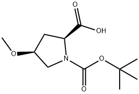 (2S,4S)-4-METHOXY-PYRROLIDINE-1,2-DICARBOXYLIC ACID 1-TERT-BUTYL ESTER 구조식 이미지
