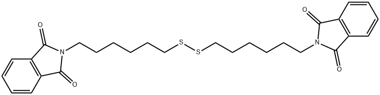 2-{6-[6-(1-Oxo-1,3-dihydro-isoindol-2-yl)-hexyldisulfanyl]-hexyl}-isoindole-1,3-dione 구조식 이미지