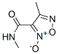 1,2,5-Oxadiazole-3-carboxamide,  N,4-dimethyl-,  2-oxide Structure