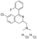 1-[7-chloro-1-(2-fluorophenyl)-3,4-dihydroisoquinolin-3-yl]-N,N-dimeth yl-methanamine dihydrochloride Structure