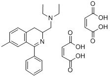 3-Isoquinolinemethanamine, 3,4-dihydro-N,N-diethyl-7-methyl-1-phenyl-,  (Z)-2-butenedioate(1:2) Structure