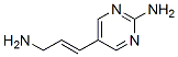 2-Pyrimidinamine, 5-(3-amino-1-propenyl)-, (E)- (9CI) 구조식 이미지