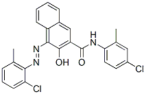 N-(4-chloro-2-methylphenyl)-4-[(2-chloro-6-methylphenyl)azo]-3-hydroxynaphthalene-2-carboxamide  Structure