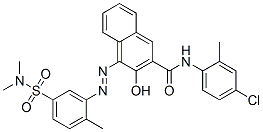 N-(4-chloro-2-methylphenyl)-4-[[5-[(dimethylamino)sulphonyl]-2-methylphenyl]azo]-3-hydroxynaphthalene-2-carboxamide Structure