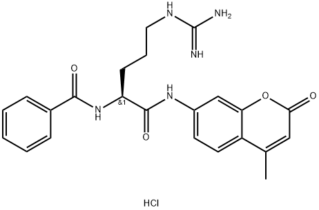N-ALPHA-BENZOYL-L-ARGININE 7-AMIDO-4-METHYLCOUMARIN HYDROCHLORIDE Structure