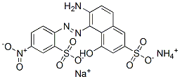 ammonium sodium 6-amino-4-hydroxy-5-[(4-nitro-2-sulphonatophenyl)azo]naphthalene-2-sulphonate 구조식 이미지