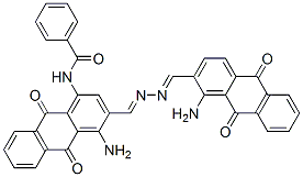 N-[4-amino-3-[[[(1-amino-9,10-dihydro-9,10-dioxo-2-anthryl)methylene]hydrazono]methyl]-9,10-dihydro-9,10-dioxo-1-anthryl]benzamide Structure