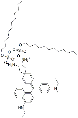 [4-[[4-(diethylamino)phenyl][4-(ethylamino)-1-naphthyl]methylene]-2,5-cyclohexadien-1-ylidene]diethylammonium dodecyl sulphate 구조식 이미지