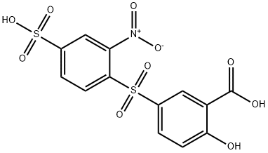 5-[(2-nitro-4-sulphophenyl)sulphonyl]salicylic acid 구조식 이미지