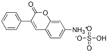 (2-옥소-3-페닐-2H-벤조피란-7-일)황산수소암모늄 구조식 이미지