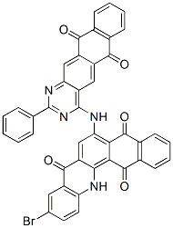 10-bromo-6-[(6,11-dihydro-6,11-dioxo-2-phenylnaphtho[2,3-g]quinazolin-4-yl)amino]naphth[2,3-c]acridine-5,8,14(13H)-trione 구조식 이미지