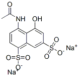 disodium 4-(acetylamino)-5-hydroxynaphthalene-1,7-disulphonate Structure