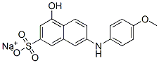 나트륨4-히드록시-7-[(4-메톡시페닐)아미노]나프탈렌-2-술포네이트 구조식 이미지