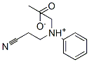 N-(2-시아노에틸)-N-에틸아닐리늄아세테이트 구조식 이미지