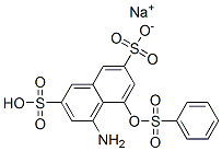 sodium hydrogen 4-amino-5-[(phenylsulphonyl)oxy]naphthalene-2,7-disulphonate Structure