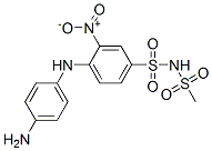 4-[(4-aminophenyl)amino]-N-(methylsulphonyl)-3-nitrobenzenesulphonamide 구조식 이미지