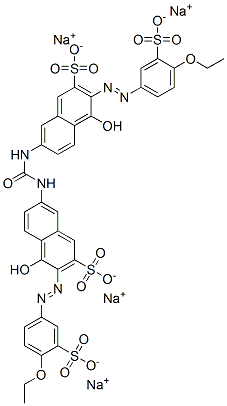 tetrasodium 7,7'-(carbonyldiimino)bis[3-[(4-ethoxy-3-sulphonatophenyl)azo]-4-hydroxynaphthalene-2-sulphonate] Structure