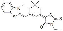 5-[5,5-dimethyl-3-[(3-methyl-(3H)-benzothiazol-2-ylidene)methyl]cyclohex-2-en-1-ylidene]-3-ethyl-2-thioxothiazolidin-4-one Structure