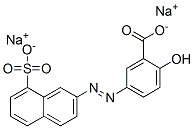 5-[(8-sulpho-2-naphthyl)azo]salicylic acid, sodium salt Structure