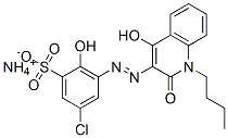 ammonium 3-[(1-butyl-1,2-dihydro-4-hydroxy-2-oxo-3-quinolyl)azo]-5-chloro-2-hydroxybenzenesulphonate Structure