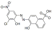6-[(3-chloro-2-hydroxy-5-nitrophenyl)azo]-5-hydroxynaphthalene-1-sulphonic acid 구조식 이미지
