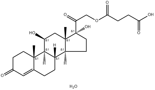 Hydrocortisone hemisuccinate hydrate Structure