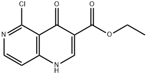 5-CHLORO-1,4-DIHYDRO-4-OXO-1,6-NAPHHTHYRIDINE-3-CARBOXYLICACID에틸에스테르 구조식 이미지